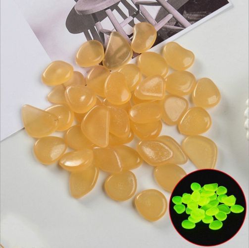 100 Luminous Stones Fluorescent Aquarium Pebbles Fish Tank Garden Luminous Stones